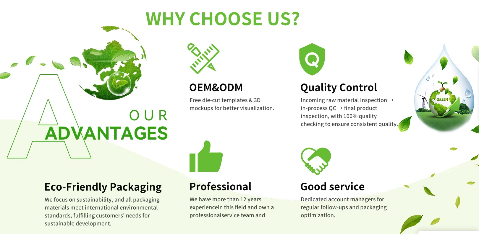 Environmentally friendly and sustainable cosmetic packaging containers